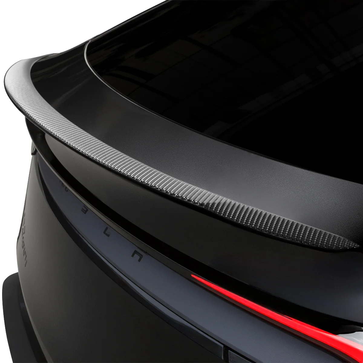 Carbon Fiber Wind Blade Rear Spoiler For Tesla Model Y Refresh (2025-2026) Dry Carbon - Image 3
