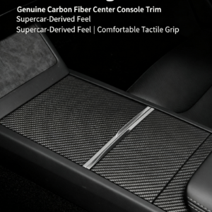 Carbon Fiber Center Console Protection Trim for Tesla Model 3 Highland & Model Y Refresh（2025+）