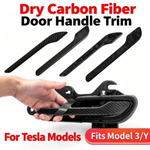 Carbon Fiber Camera Cover & Door Handle Trim Kit For Tesla Model 3/Y