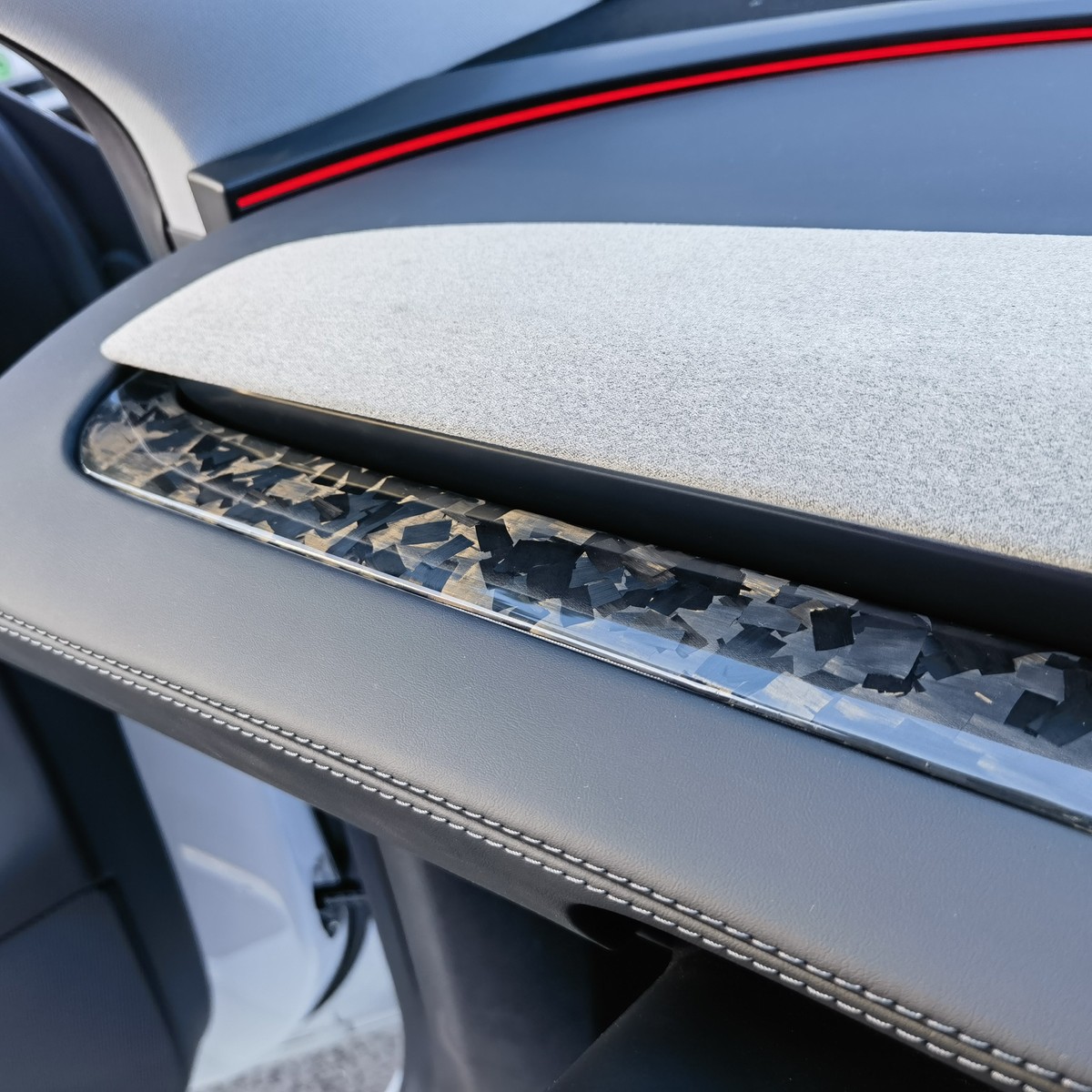 Carbon Fiber Dashboard Panel Trim For Tesla Model 3 Highland & Model Y Refresh - Image 5