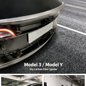 Carbon Fiber P-Version Rear Spoiler For Tesla Model Y 2020-2024 Dry Carbon