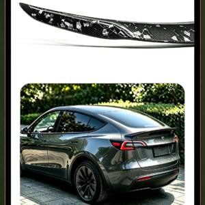 Carbon Fiber Wind Blade Rear Spoiler For Tesla Model Y 2021-2024 Dry Carbon